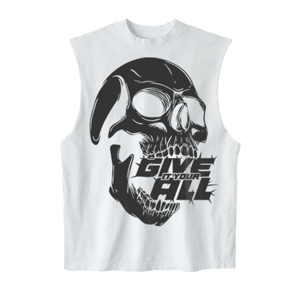 White Zen Cut Off Tee